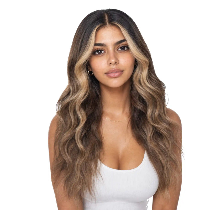Sewar: Ombre Mongolian Wig with Swiss Lace – 100% Remy Hair, Unmatched Comfort