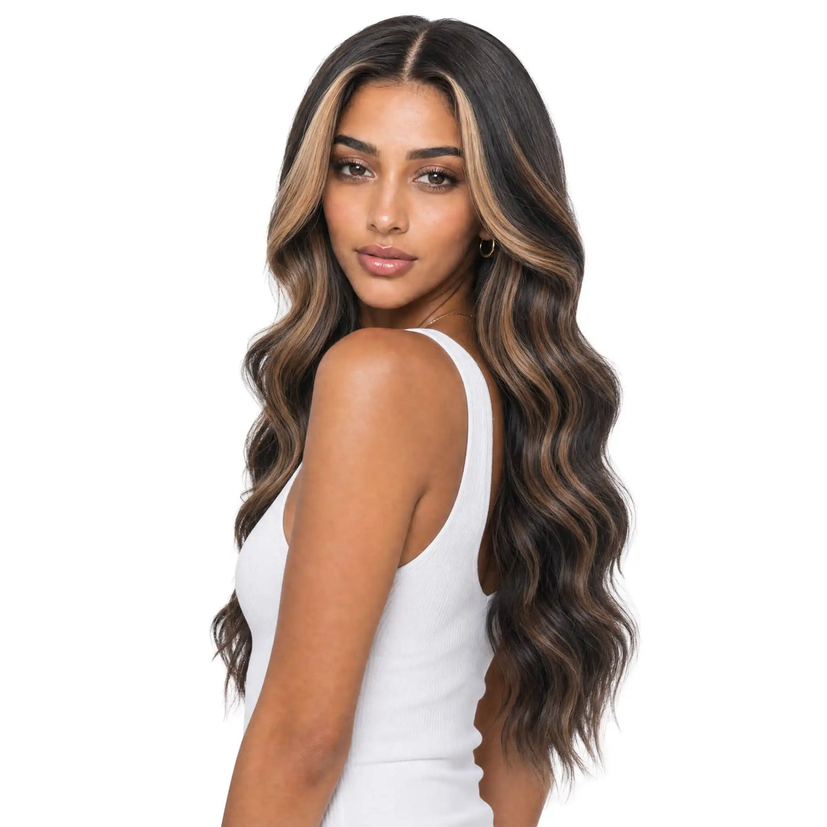Jana: 100% Remy Body Wave Wig with Swiss Lace – Highlighted Elegance