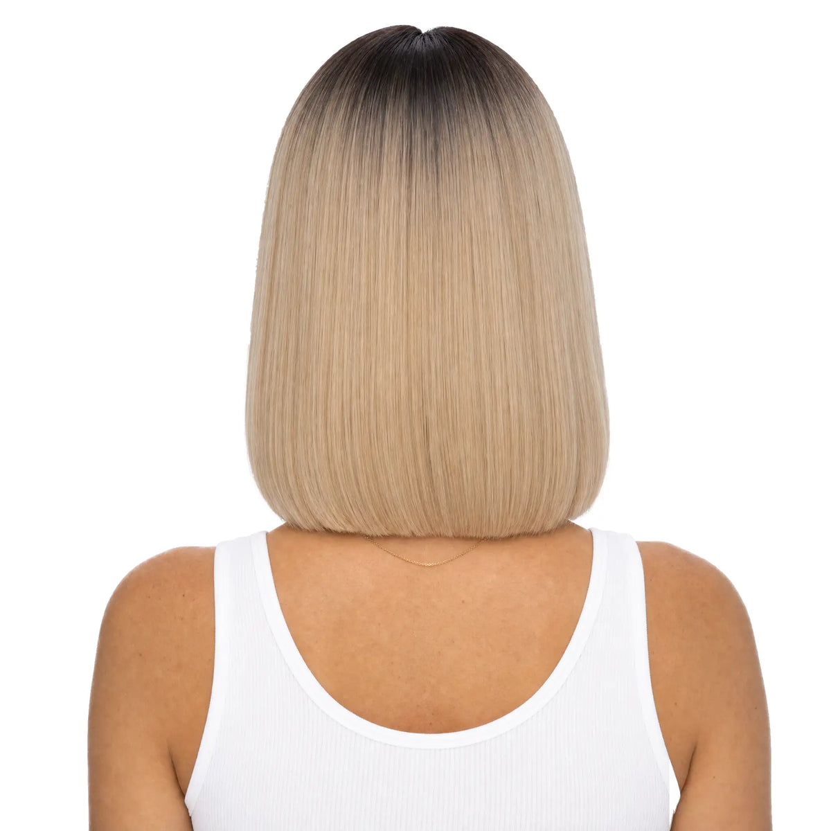 Short Bob Wig 'Sandy': 100% Remy Hair with Swiss Lace