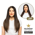 عرض الإطلالة المتكاملة – على العارضة مع صورة قبل، اللون H2 4 6 لون هايلايت درجات البني الرمادي، الطول 20 إنش، 24 إنش