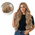 وصلات شعر بالكيراتين – طول وكثافة بمظهر طبيعي يدوم طويلاً