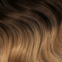 Chocolate to golden blonde ombré