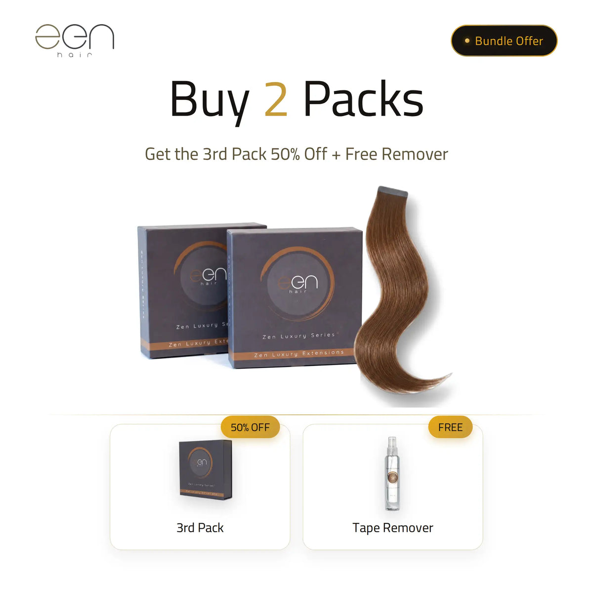 Tape-In Extensions | Buy 2 Packs, Get the 3rd 50% Off + Remover Free