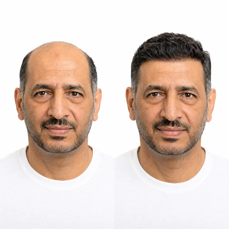 باروكة شعر طبيعي للرجال المونو