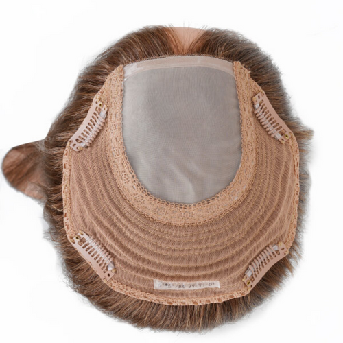 Covering the knitted front of the head with silky fur